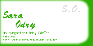 sara odry business card